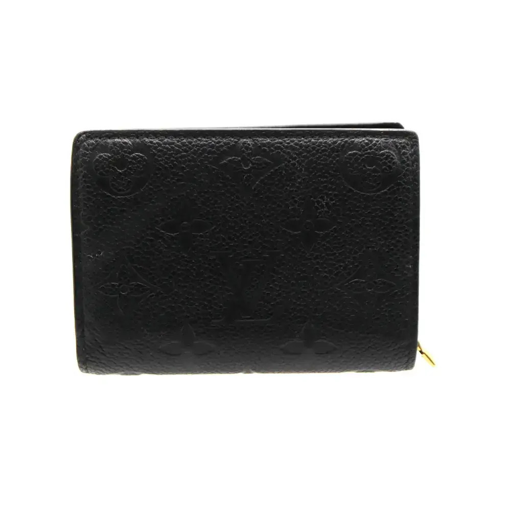 Louis Vuitton Portefeuille Claire Empreinte Leather Wallet Black
